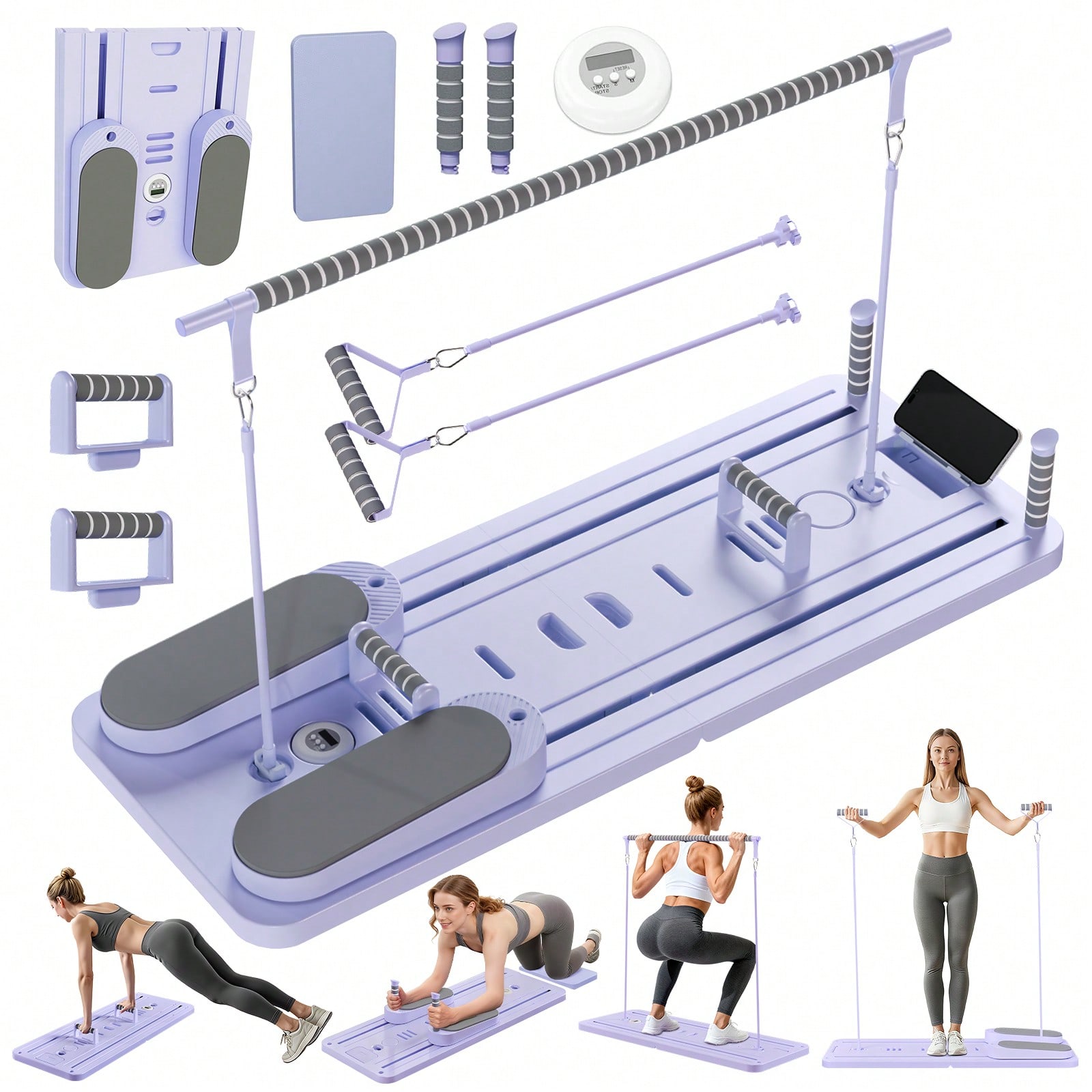 Pilates & Yoga En Talavera Raquel Díaz - Reformer de Pilates com Barra, Prancha