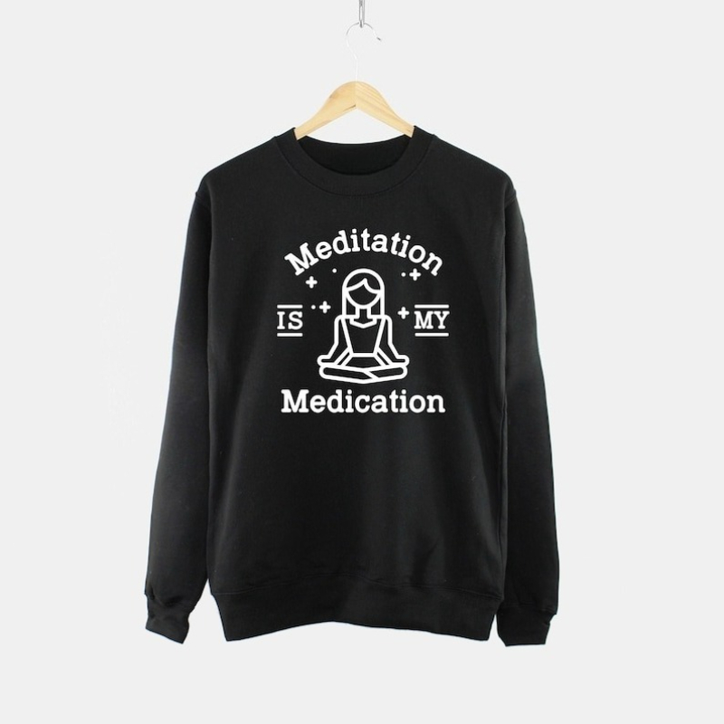 Meditation Sweatshirt - Mediat - Pilates Yoga Jumper avaliação e preço
