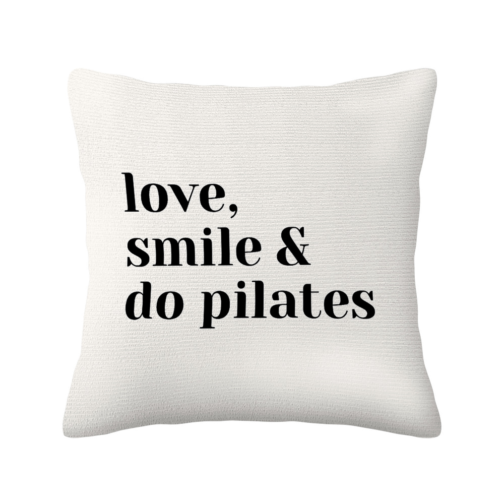 Capa de Almofada Love Smile Do - Pilates Yoga Quotes avaliação e preço