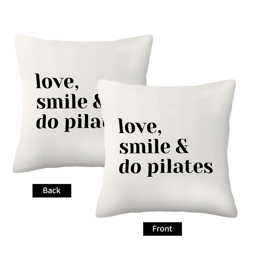 Capa de Almofada Love Smile Do - Pilates Yoga Quotes avaliação e preço