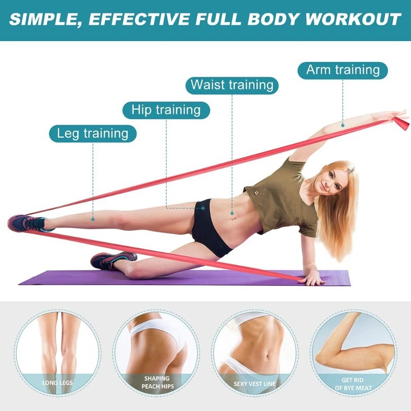 Faixas de Resistência de Látex - Pilates Yoga Home Workout avaliação e preço