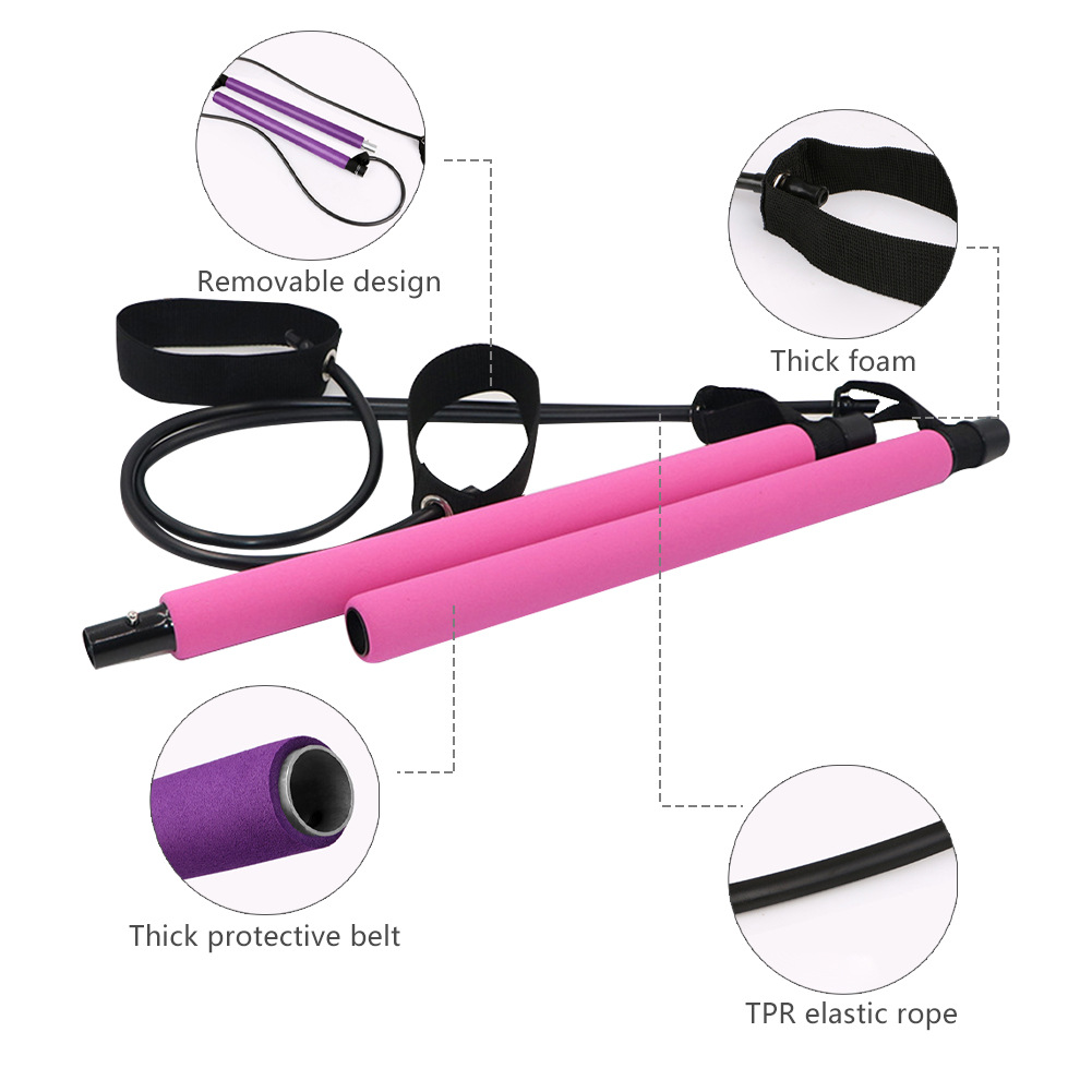 Yoga pilates bar stick, crossf - Pilates Yoga Home Workout avaliação e preço