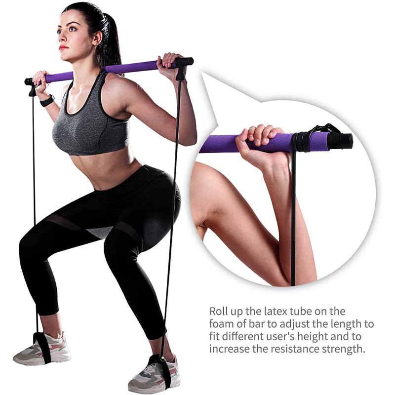 Yoga pilates bar stick, crossf - Pilates Yoga Home Workout avaliação e preço